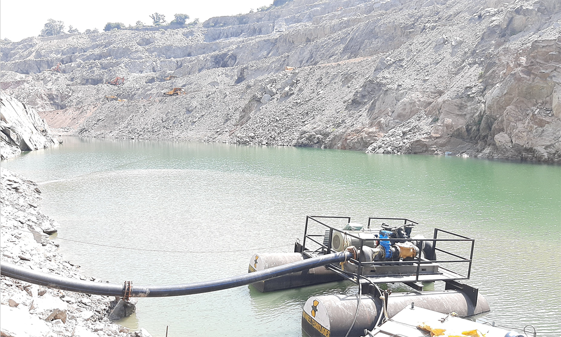 Non stop dewatering at Ferro alloy mines - Effecting early production benefit